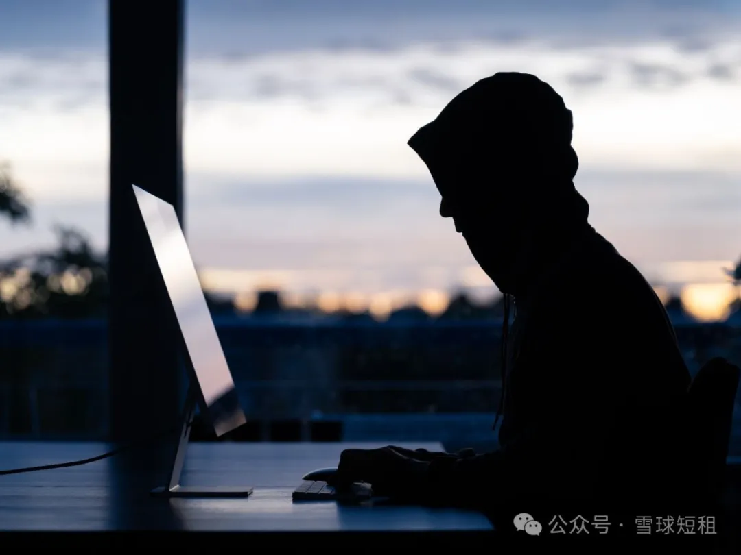 原文示意图:电脑前的蒙面剪影,非涉事租客照片。